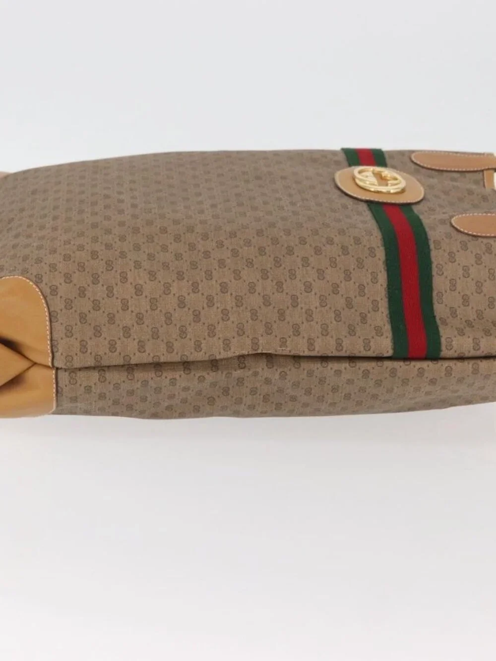 GUCCI Micro GG Supreme Web Sherry Line Bag PVC Beige 002 904 0131 Auth yk20192A